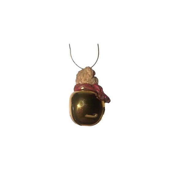 BOYDS BEARS & FRIENDS "Bear Bell" Christmas/Xmas Tree Ornament Gold Bell IOB - Picture 5 of 10